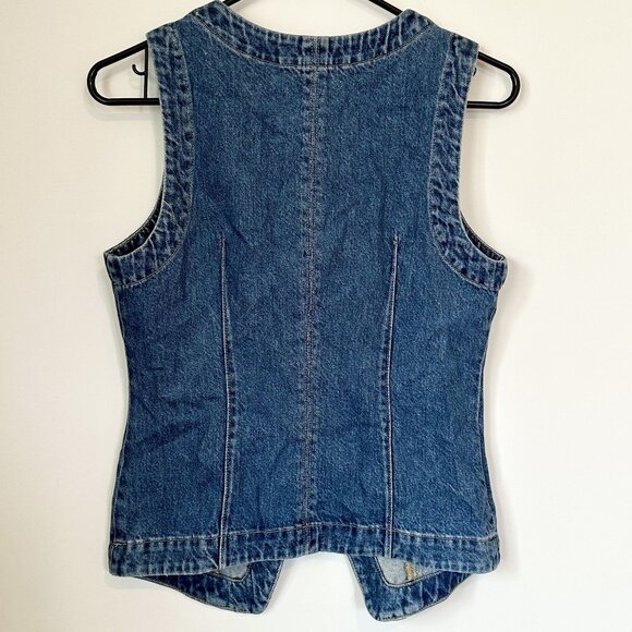 NWT Madewell Denim Crewneck Vest in Concho Wash - Size: 2 - Picture 6 of 13